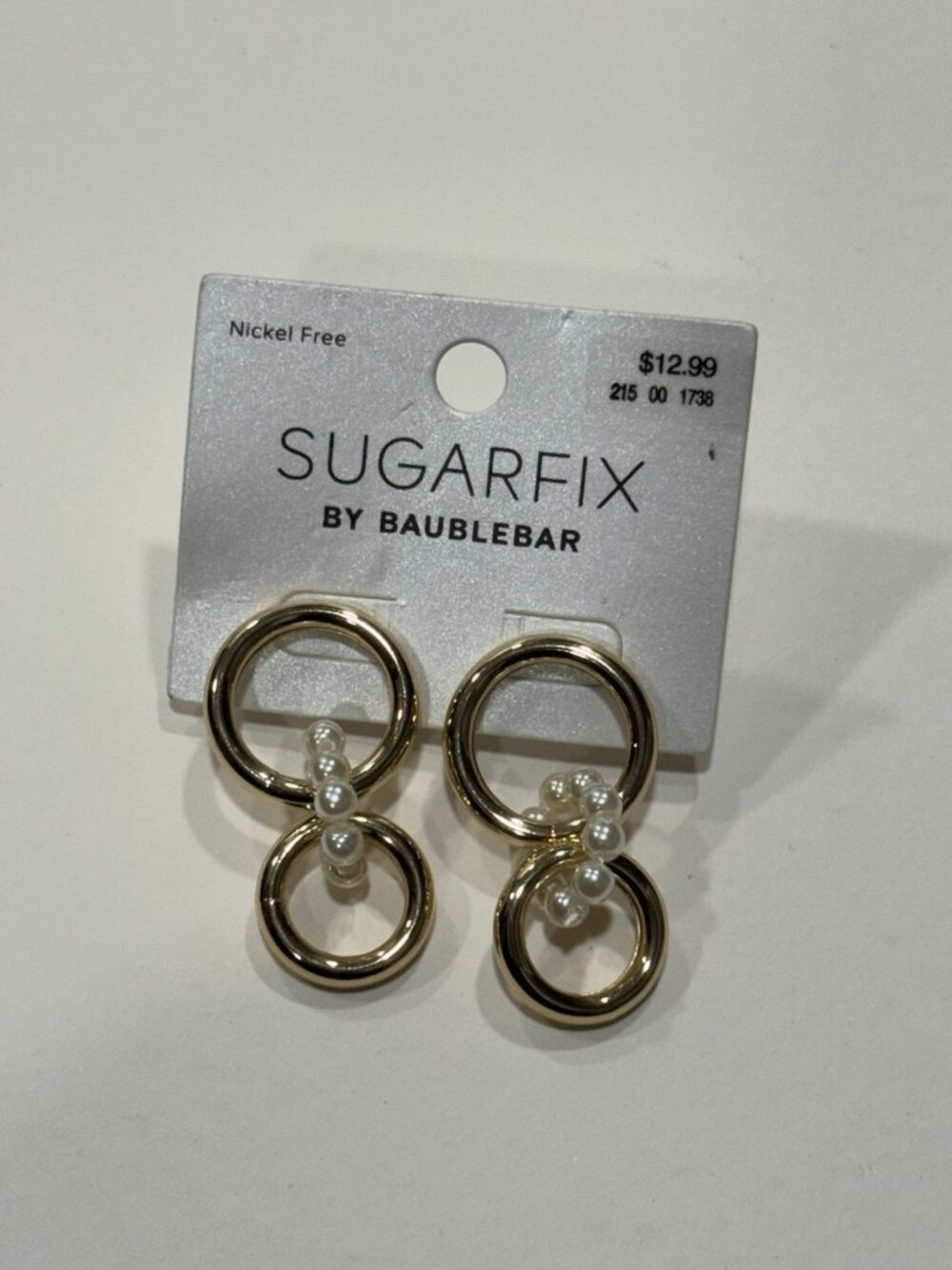 New Sugarfix by Baublebar Gold With Pearls Circles Earrings E4 - Picture 1 of 1